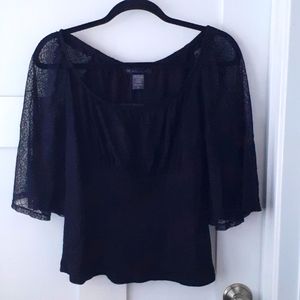 La Femme en Noir Wicked Web top black size large